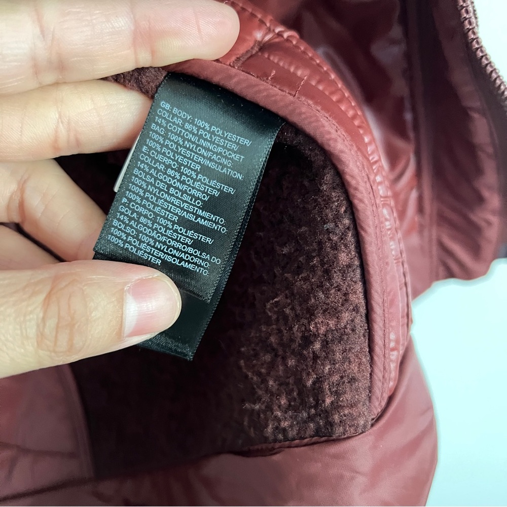The North Face Indy Insulated Parka Sequoia Red Maroon Heather Jacket Coat Small - Picture 13 of 13